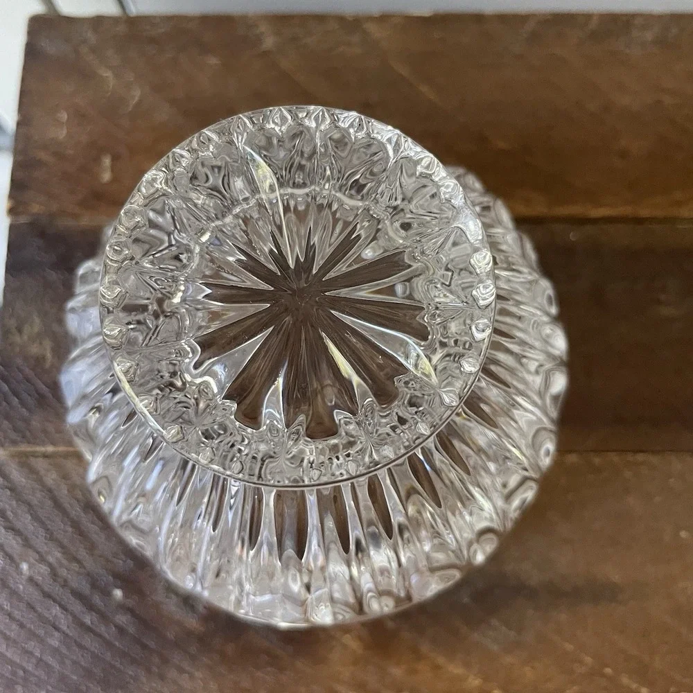 Oneida Southern Garden Crystal Candy Dish Frosted‎ Rose Design Table Decor Nice!